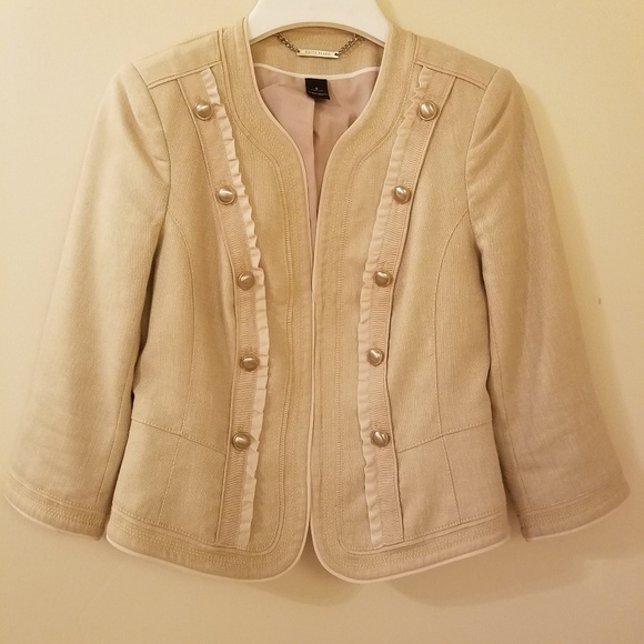 White House Black Market Jackets & Coats Whbm Metallic Military